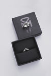 chevron wedding ring for women, silver stackable wedding bands ASTRIDE