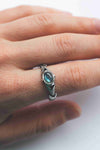 Mens silver ring, mens pinky ring, mens gemstone ring, mens labradorite ring, cyberpunk ring, handmade jewelry by moonique