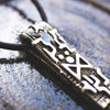 DAGAZ rune pendant , moonstone pendant, talisman, cyberpunk jewelry, moonique silver pendant