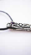 viking rune pendant from sterling silver and amethyst Ehwaz by moonique creation