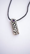 viking rune pendant from sterling silver and amethyst Ehwaz by moonique creation
