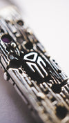 viking rune pendant from sterling silver and amethyst Ehwaz by moonique creation