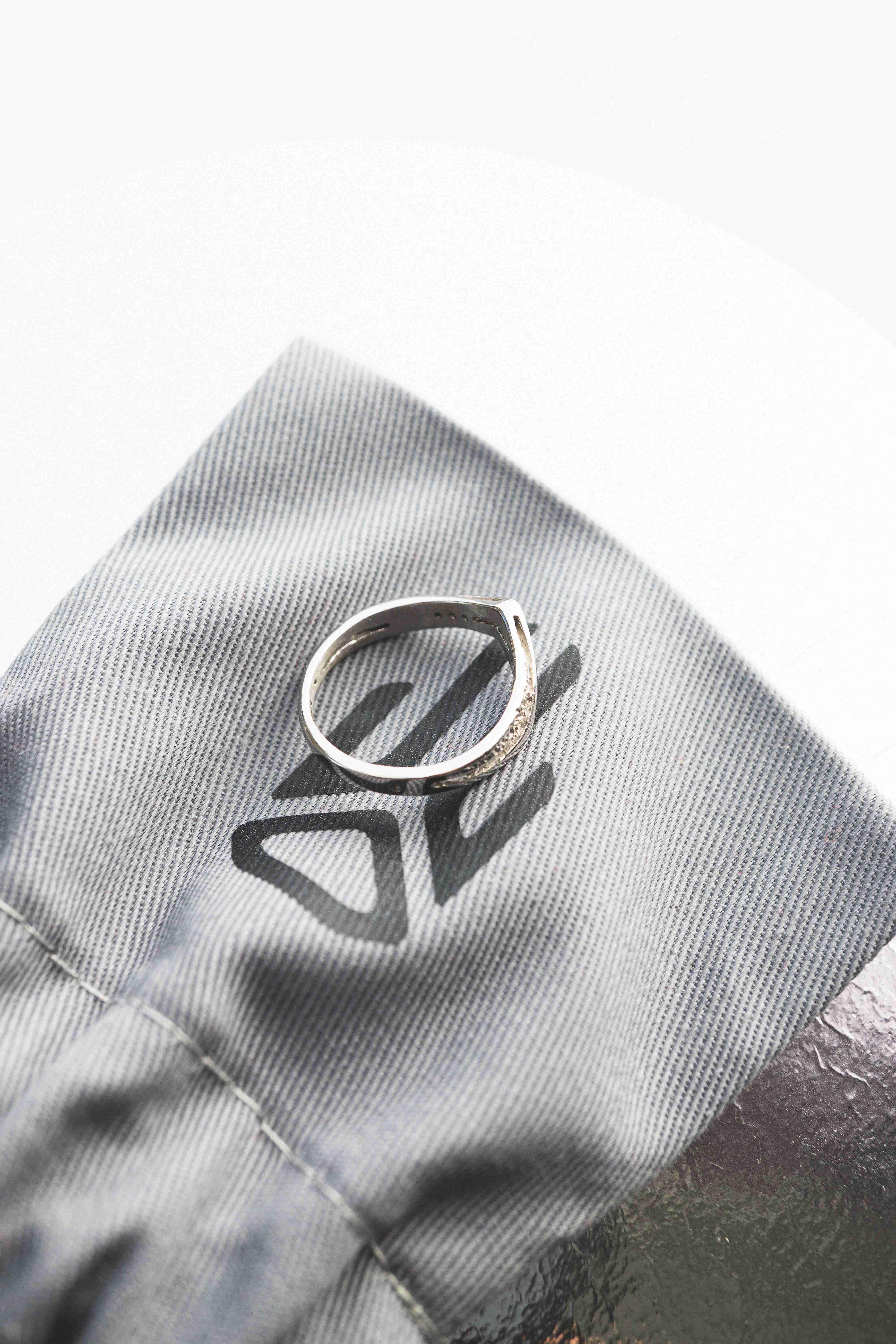 chevron womens gold wedding ring, white gold handmade wedding band by moonique
