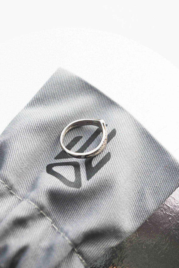 chevron womens gold wedding ring, white gold handmade wedding band by moonique