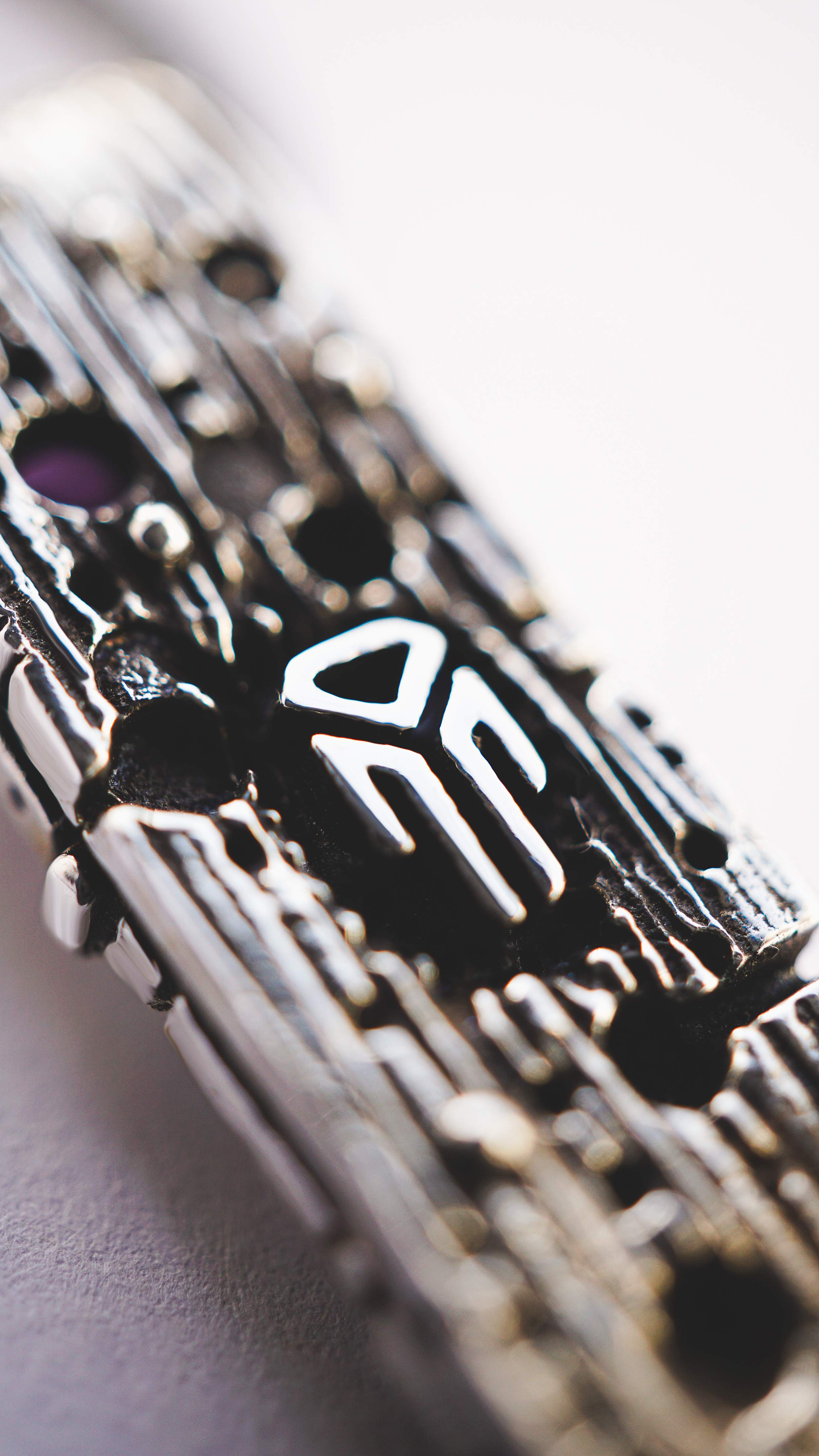 INGWAZ rune black opal pendant from sterling silver