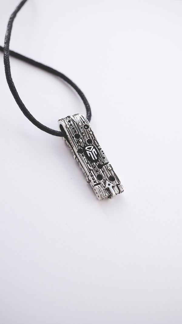 THUNDER mens sterling silver necklace by moonique , handmade jewelry, cyberpunk jewelry, mens jewelry