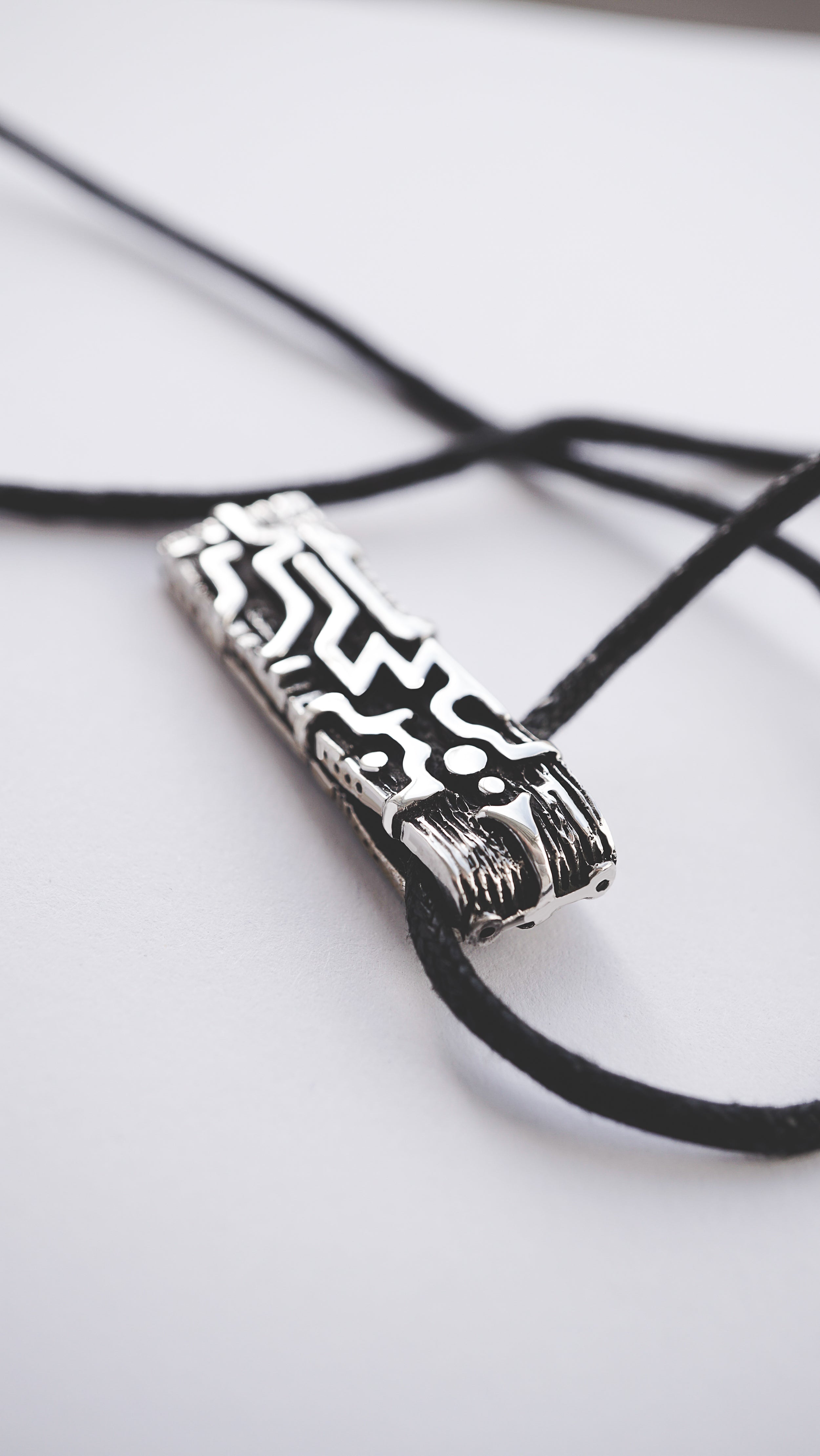 THUNDER mens sterling silver necklace by moonique