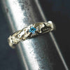 Mens wedding band 14k yellow gold and blue topaz, mens engagement ring, mens promise ring, mens gold ring, mens gemstone ring, moonique, mooniquecreation