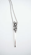 moonique mooniquecreation #menssilverpendant #silvernecklace #cyberpunk #bladependant #sterlingsilver 925 #readytoship #menssilvernecklace #cyberpunkjewelry #needlependant #silverneedle #spearpendant