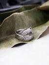 Gold wedding rings, couple wedding bands,  wedding band set, LANDSCAPE handmade by Moonique
