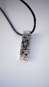rune pendant mannaz from sterling silver and Citrine stone by moonique creation, viking rune, mens silver pendant