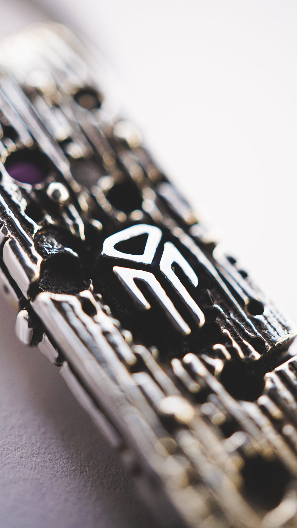 rune pendant mannaz from sterling silver and Citrine stone by moonique creation, viking rune, mens silver pendant