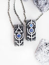 Unique engagement gifts, Engagement necklace, Silver Pendants, Opal pendant, Valentines day gift, Paired pendants "MARS&VENUS"