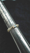 Mens wedding band 14k yellow gold and blue topaz, mens engagement ring, mens promise ring, mens gold ring, mens gemstone ring, moonique, mooniquecreation