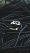 mens silver ring, mens pinky ring, sterling silver ring, cyberpunk ring, cyberpunk jewelry, unique jewelry, handmade jewelry, by moonique unit