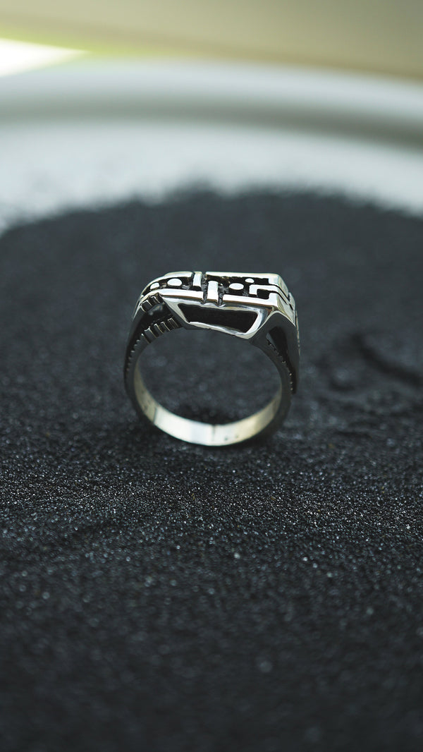 mens silver ring, mens pinky ring, sterling silver ring, cyberpunk ring, cyberpunk jewelry, unique jewelry, handmade jewelry, by moonique unit