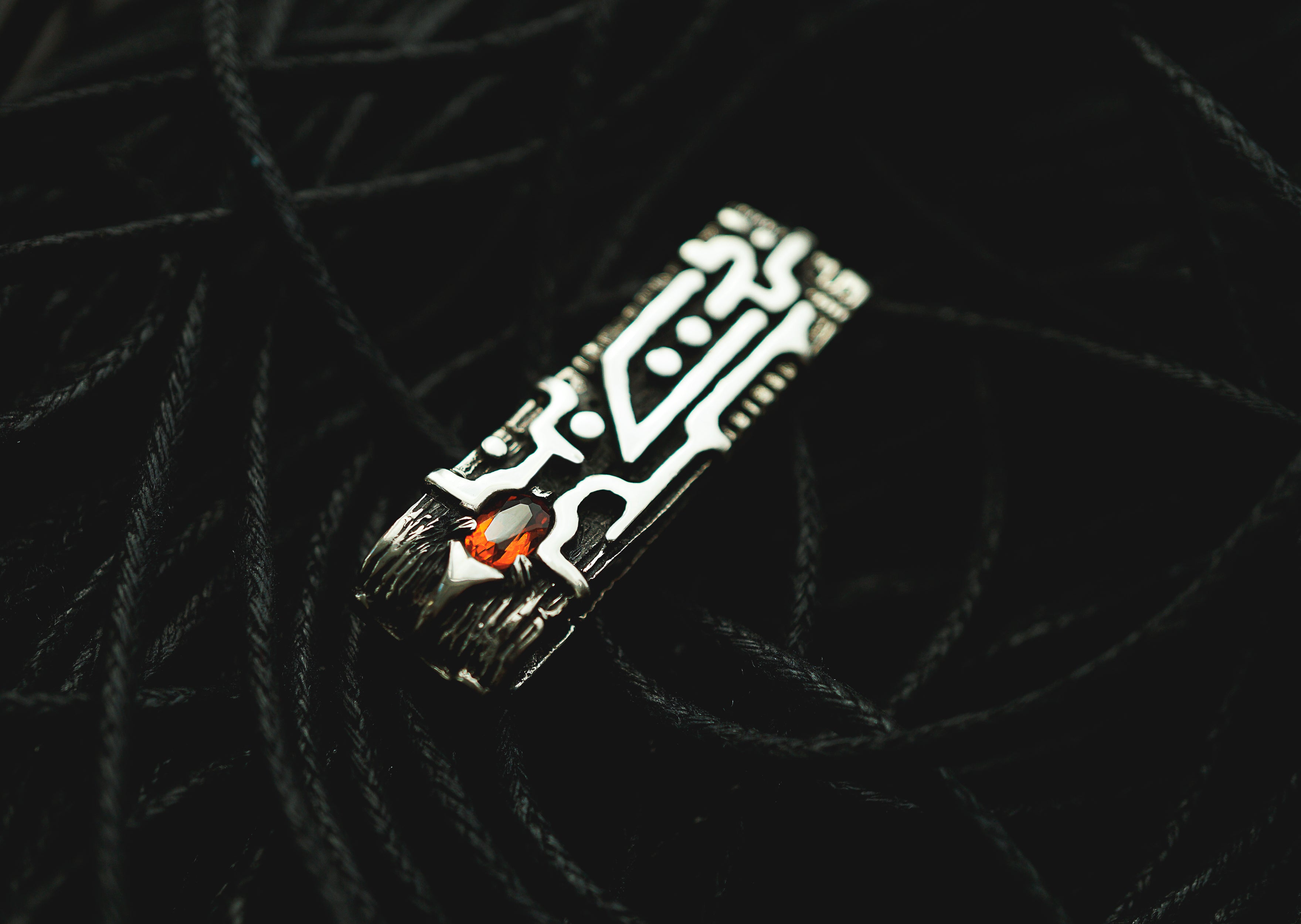 uruz rune pendant mexican fire opal by moonique