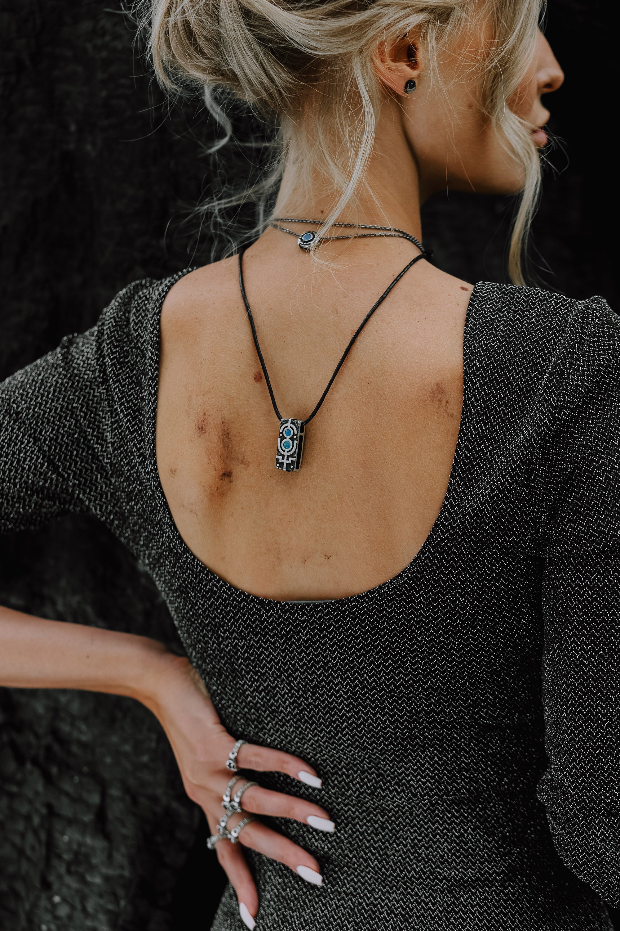 pendant made from the solid sterling silver and natural australian opal, handmade jewelry, jewelry with the meaning, cyberpunk jewelry, streetwear edgy jewelry , gift for her, opal pendant