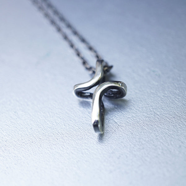 Mens cross necklace silver, Cross necklace women, Cross pendant "CROSS" READY to ship