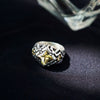Statement unique Citrine ring , cyberpunk ring from the sterling silver by moonique