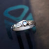 Unique Mens Wedding Bands LUKE. Gold Mens Moonstone Ring