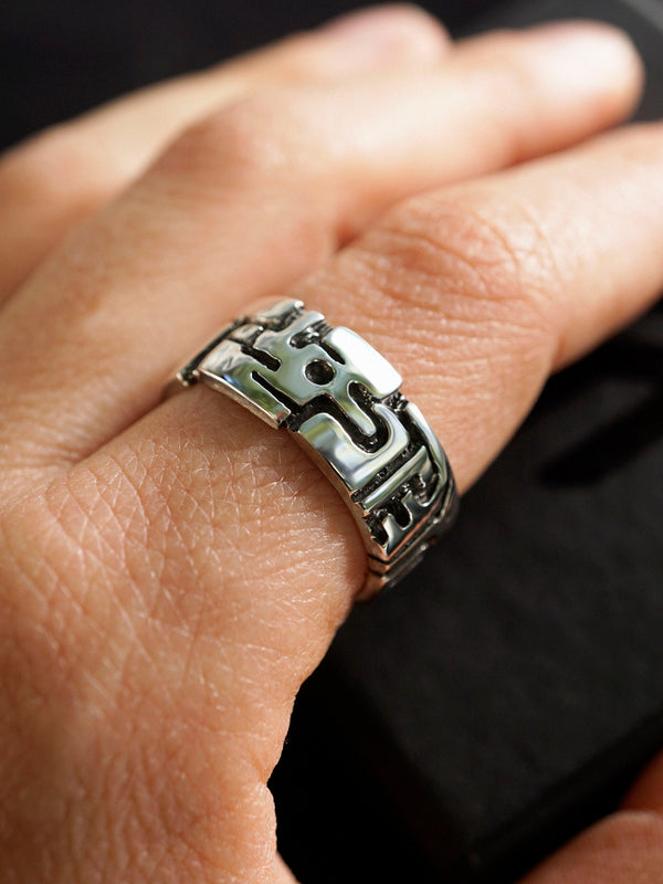 Mens silver ring, mens pinky ring, band from the sterling silver and handcrafted unique design