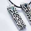 Silver Rune Opal pendant BERKANO Amulet Talisman necklace
