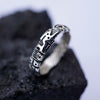 Mens silver band from the sterling silver and handcrafted cyberpunk design "UNIT"