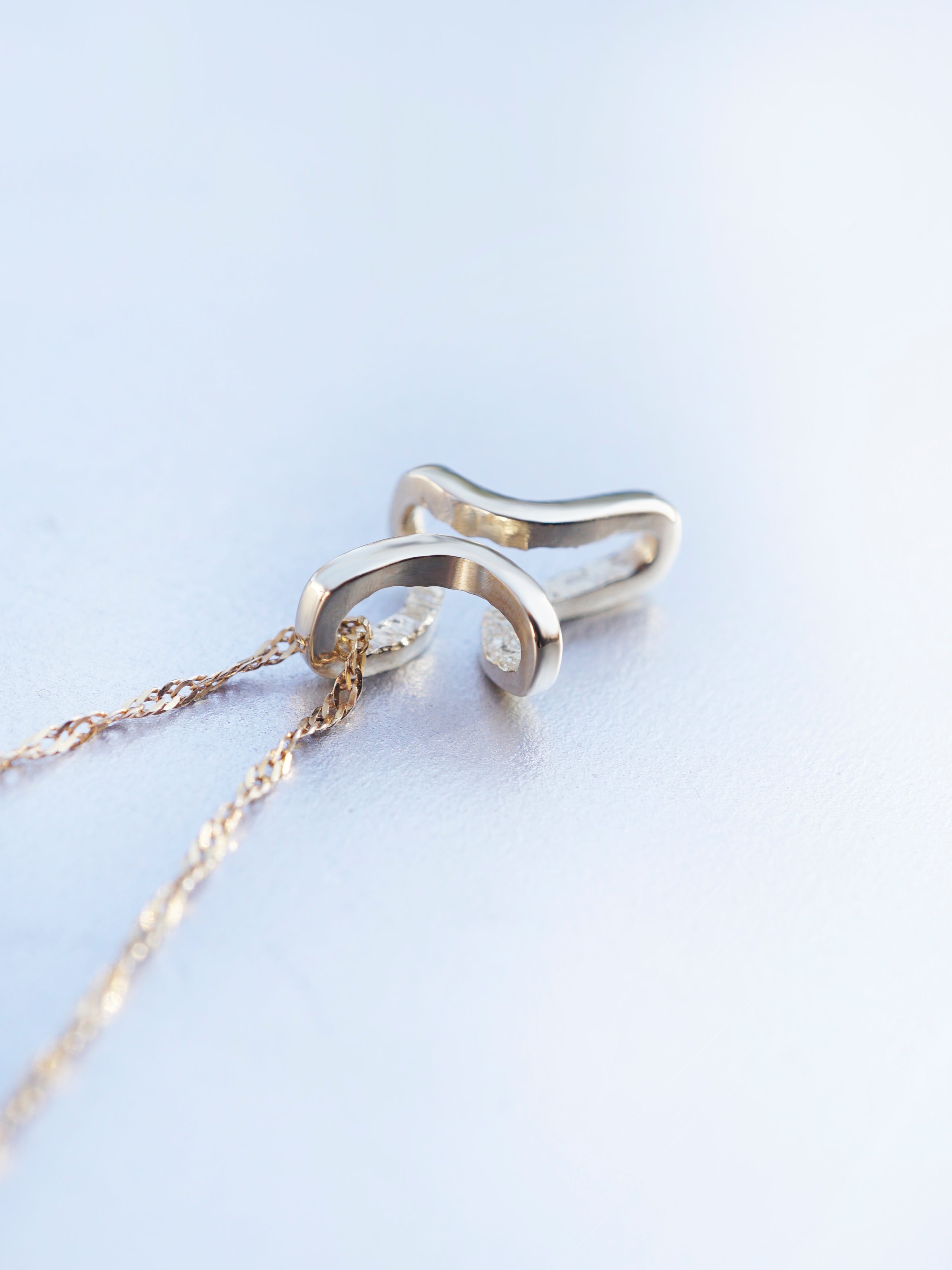 14k yellow gold cross pendant INFINITY