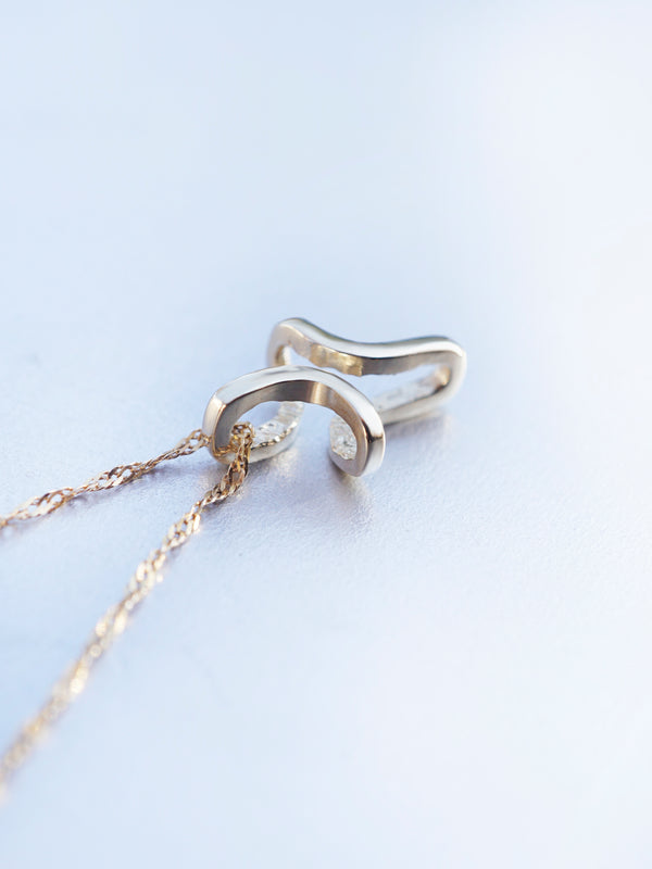 14k yellow gold cross pendant INFINITY