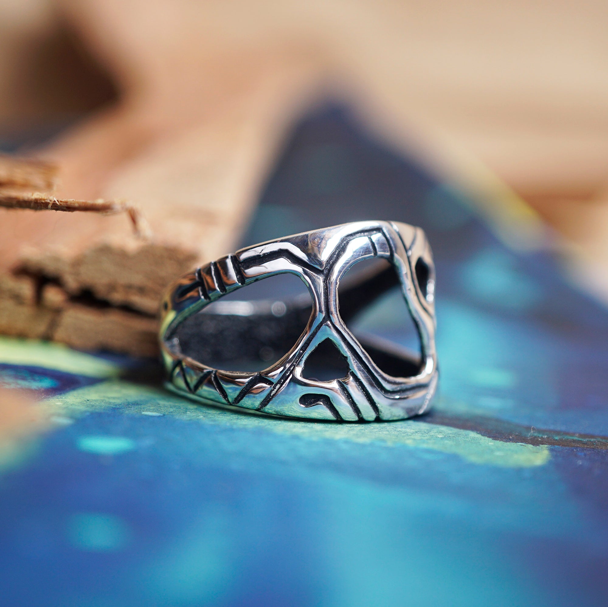 Mens silver ring