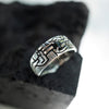 Mens silver Black stone ring mens engagement ring Black Onyx ring Mens gemstone ring