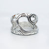 meteor mens silver ring cyberpunk jewelry