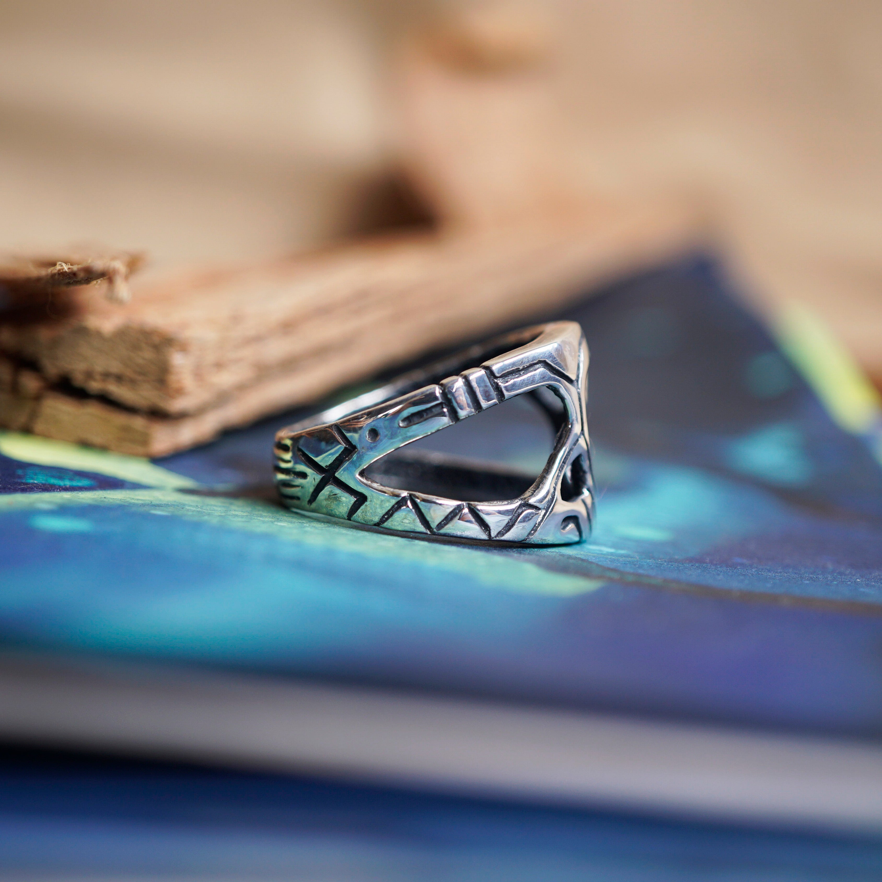 Mens silver ring