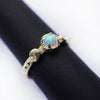 14k gold white Opal ring Moon ring