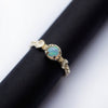 14k Gold moon engagement ring "Laluna"