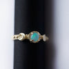 14k Gold moon engagement ring "Laluna"