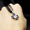 Choker Moonstone pendant "CROSS"