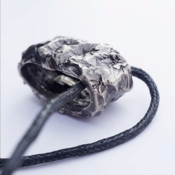 Mens statement sterling silver pendant by moonique