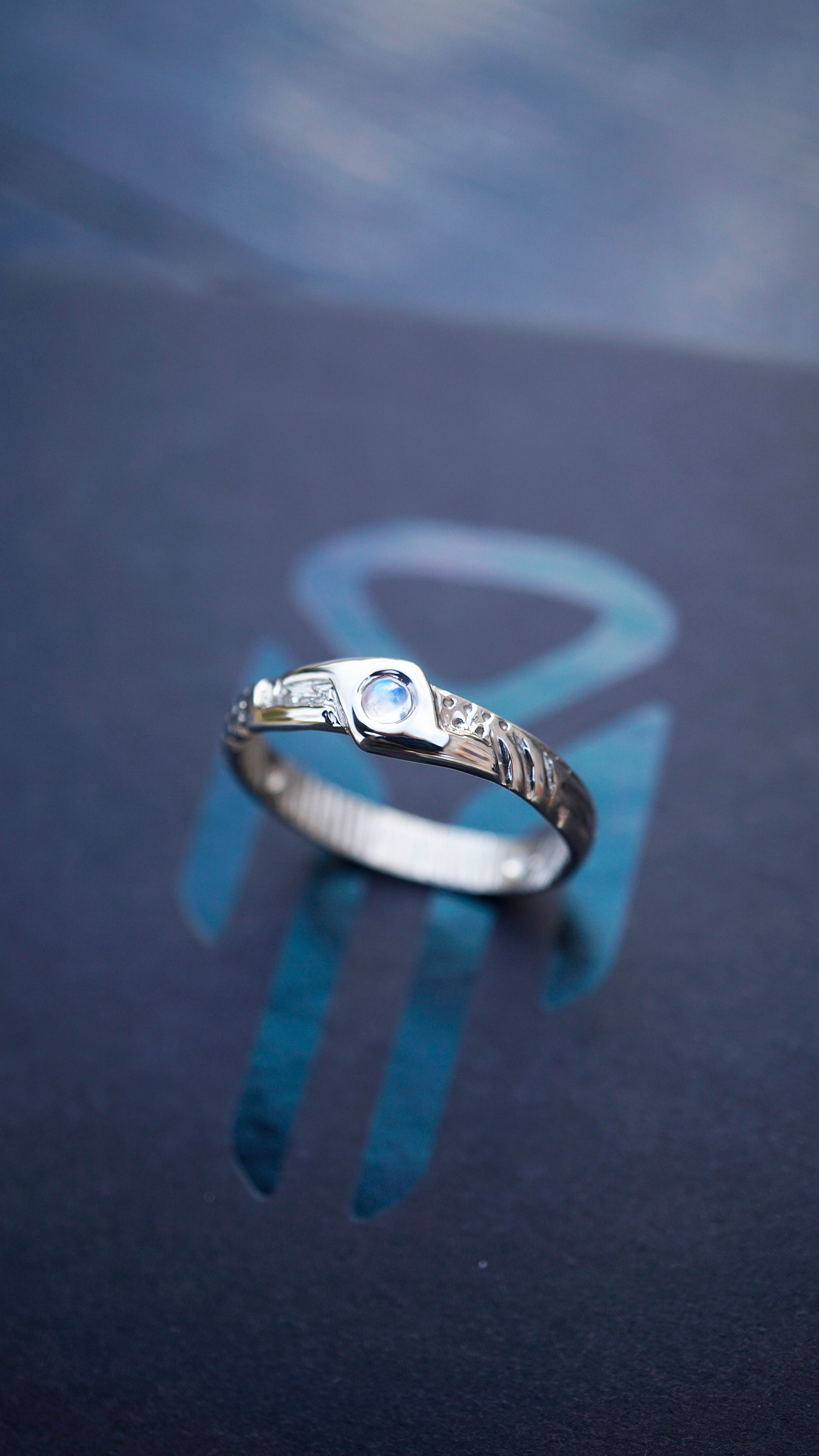 14k mens gold ring, Mens engagement ring Moonstone ring Mens wedding band Alternative engagement ring for men Unique mens ring