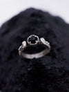 Black Moon ring Gothic engagement ring Black Onyx ring Moon phases ring from the Sterling silver 925 "Laluna"