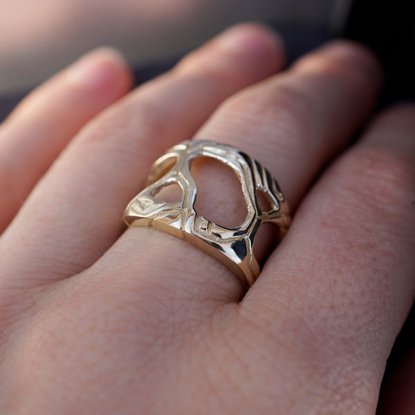 14k Gold ring "METEOR"