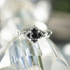 Black stone ring Onyx engagement Ring Black Onyx ring women Delicate rings Unique ring "BLACKSTAR"
