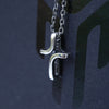Mens cross necklace silver, Cross necklace women, Cross pendant "CROSS" READY to ship