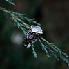 mens silver ring, Moonstone engagement ring from the sterling silver unique cyberpunk ring UNA, by mooniquecreation