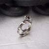 Garnet wedding set ENAMORED, Unique engagement rings by Moonique