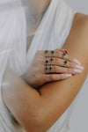Black stone ring Onyx engagement Ring Black Onyx ring women Delicate rings Unique ring "BLACKSTAR"