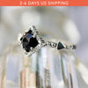 Black stone ring Onyx engagement Ring Black Onyx ring women Delicate rings Unique ring "BLACKSTAR"