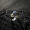 Mens Opal ring from the sterling silver by Moonique cyberpunk ring gemstone jewelry handmade jewelry unique jewelry