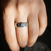 Mens Opal ring from the sterling silver by Moonique cyberpunk ring gemstone jewelry handmade jewelry unique jewelry